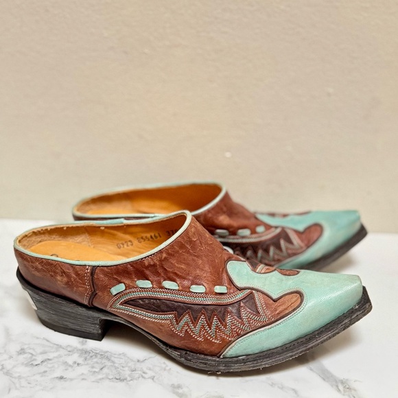 Old Gringo Quiroga Turquoise Leather Mule - Picture 4 of 13